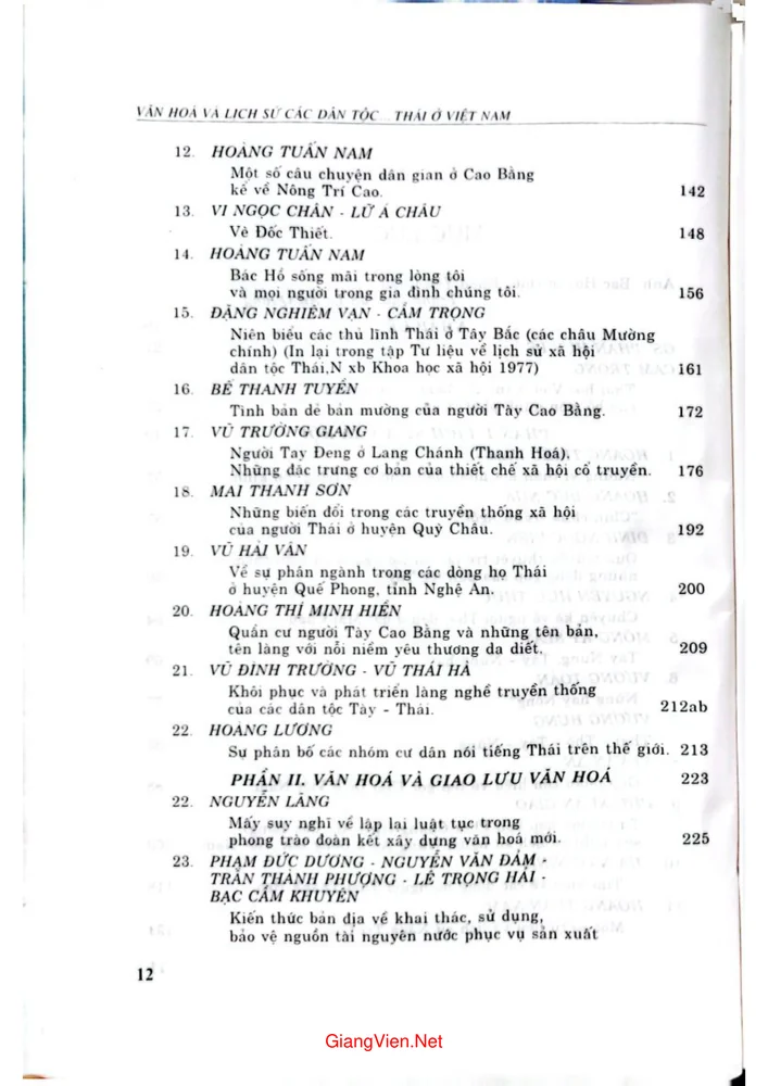 Trang 2 - Ảnh minh họa nội dung sách Văn hóa và lịch sử các dân tộc trong nhóm ngôn ngữ Thái Việt Nam