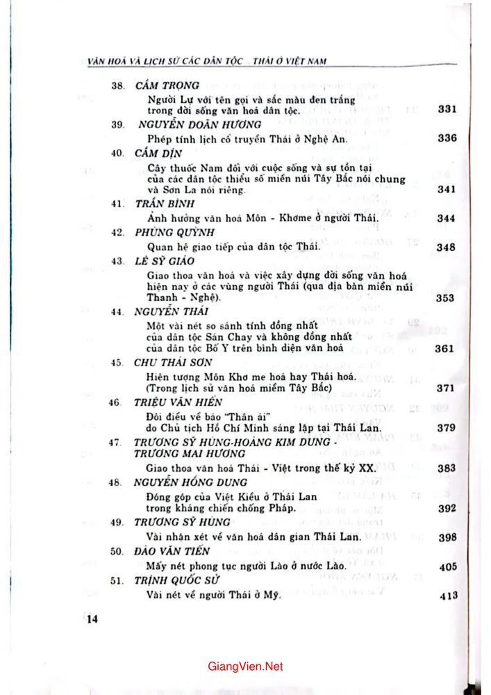 Trang 4 - Ảnh minh họa nội dung sách Văn hóa và lịch sử các dân tộc trong nhóm ngôn ngữ Thái Việt Nam