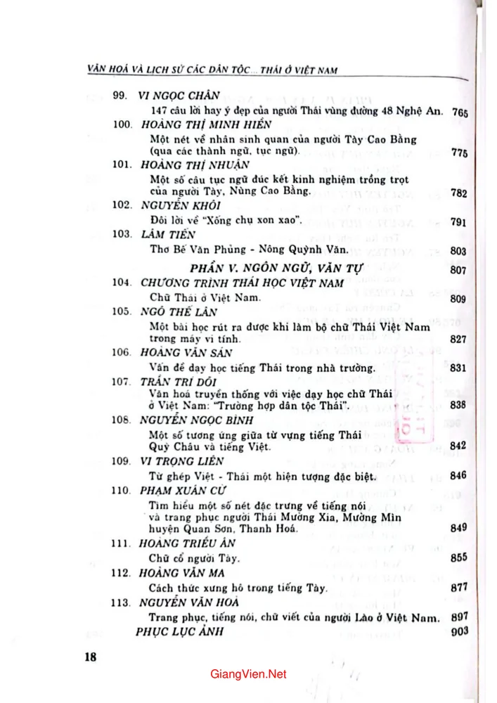Trang 8 - Ảnh minh họa nội dung sách Văn hóa và lịch sử các dân tộc trong nhóm ngôn ngữ Thái Việt Nam