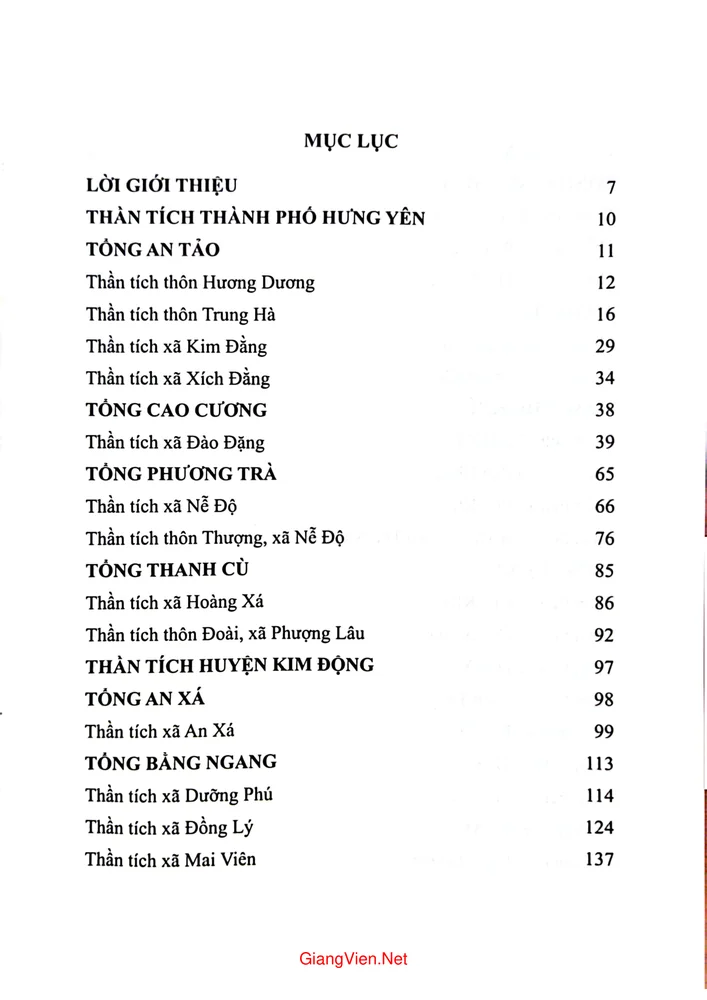 Trang 1 - Ảnh minh họa nội dung sách Thần tích Hưng Yên tập VII
