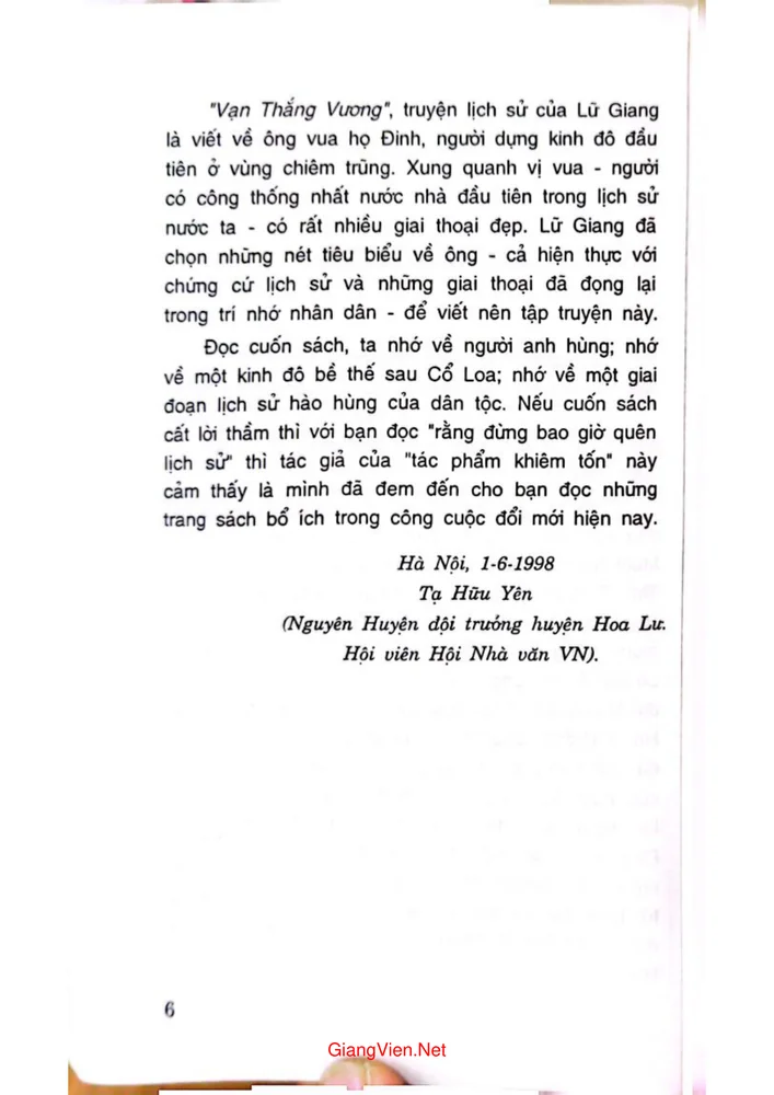 Trang 2 - Ảnh minh họa nội dung sách Vạn Thắng Vương (Đinh Bộ Lĩnh)