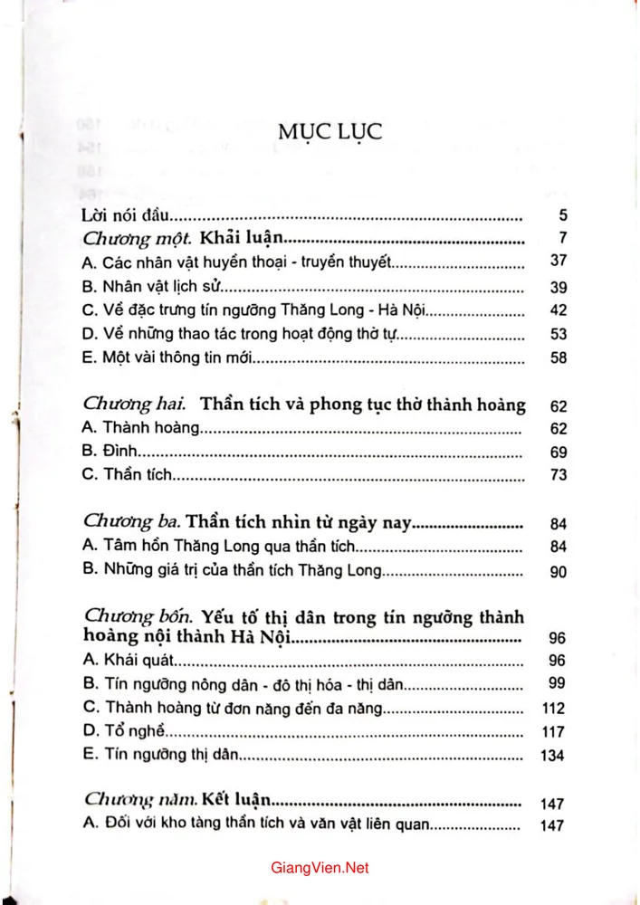 Trang 1 - Ảnh minh họa nội dung sách Thần tích Hà Nội và tín ngưỡng thị dân