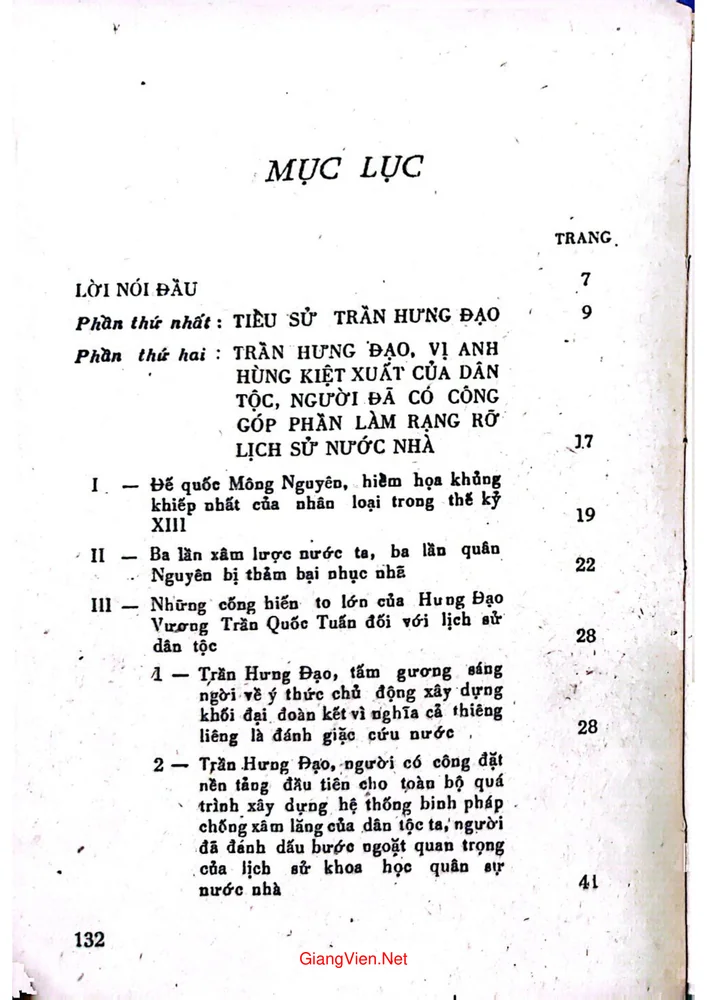 Trang 1 - Ảnh minh họa nội dung sách Trần Hưng Đạo Tiểu sử, Sự nghiệp, Tác phẩm