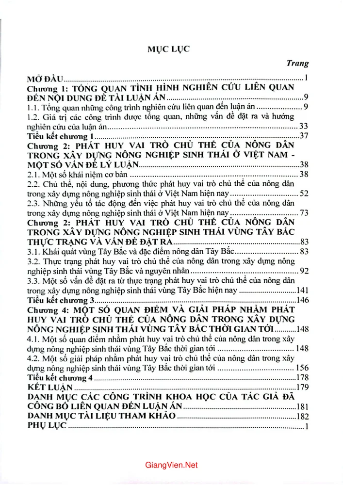 Trang 1 - Ảnh minh họa nội dung sách Phát huy vai trò chủ thể của nông dân trong xây dựng nông nghiệp sinh thái vùng Tây Bắc hiện nay
