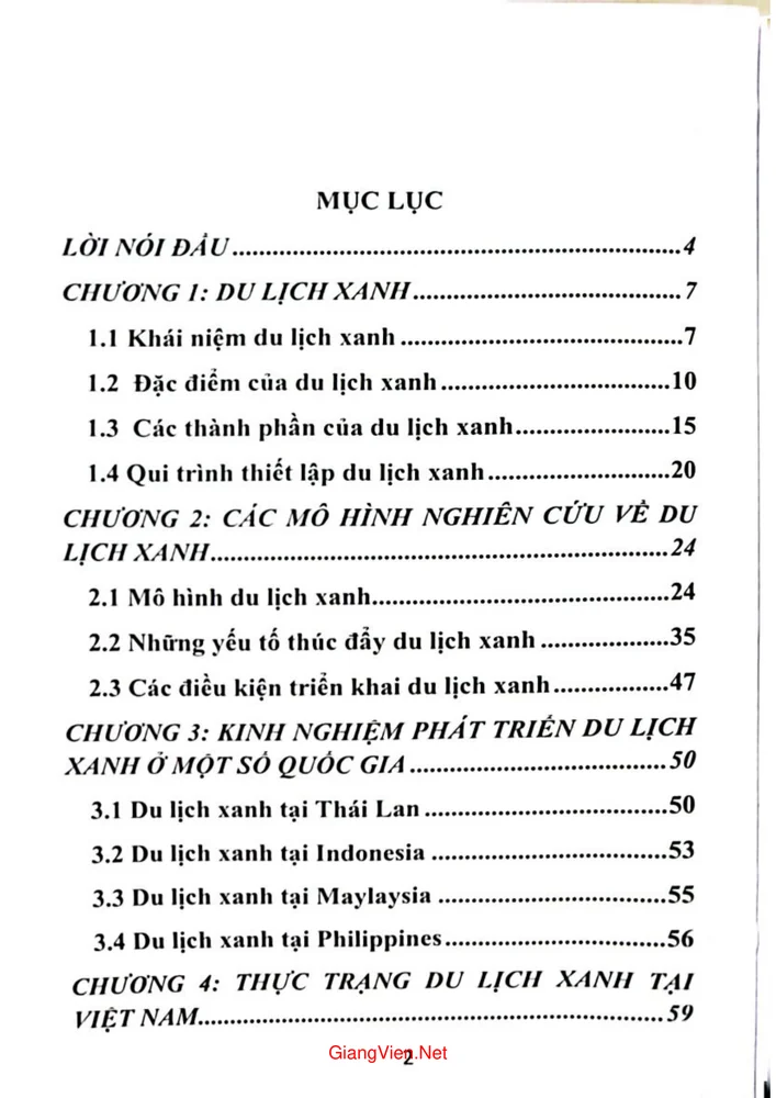 Trang 1 - Ảnh minh họa nội dung sách Ngân hàng với du lịch xanh
