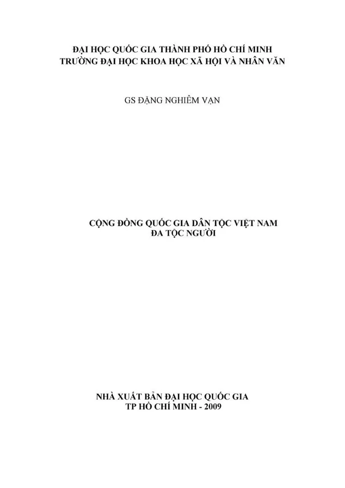 Cộng đồng quốc gia dân tộc Việt Nam đa tộc người
