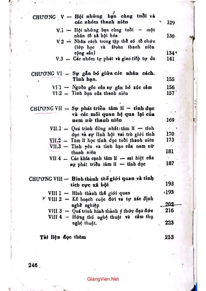 Trang 2 - Ảnh minh họa nội dung sách Tâm lý học thanh niên