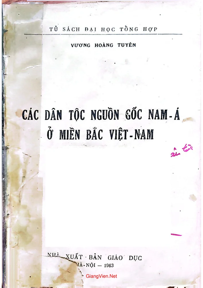 Trang 1 - Ảnh minh họa nội dung sách Các dân tộc nguồn gốc Nam Á ở miền Bắc Việt Nam