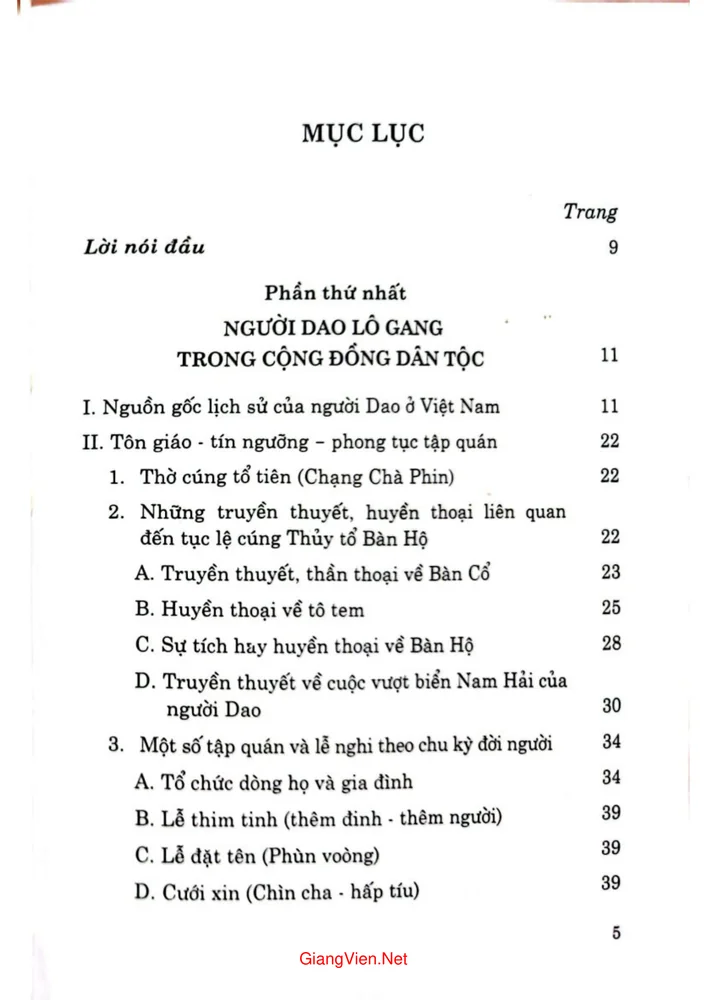 Trang 1 - Ảnh minh họa nội dung sách Lễ cấp sắc của người Dao Lô Gang ở Lạng Sơn