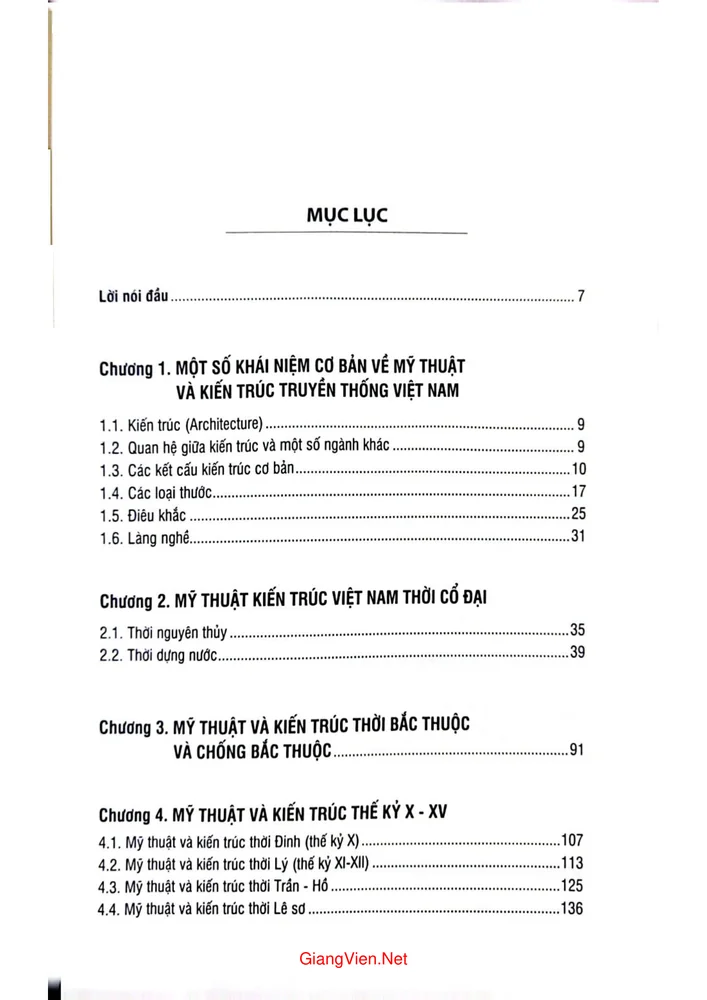 Trang 1 - Ảnh minh họa nội dung sách Mỹ thuật và kiến trúc Việt Nam truyền thống