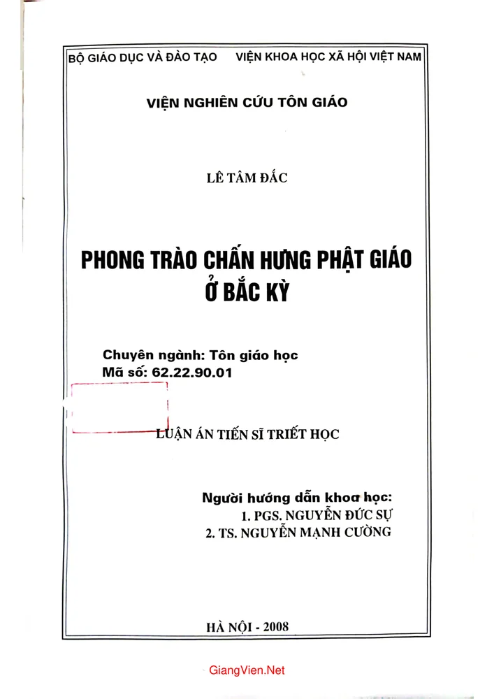Phong trào chấn hưng Phật giáo ở Bắc kỳ