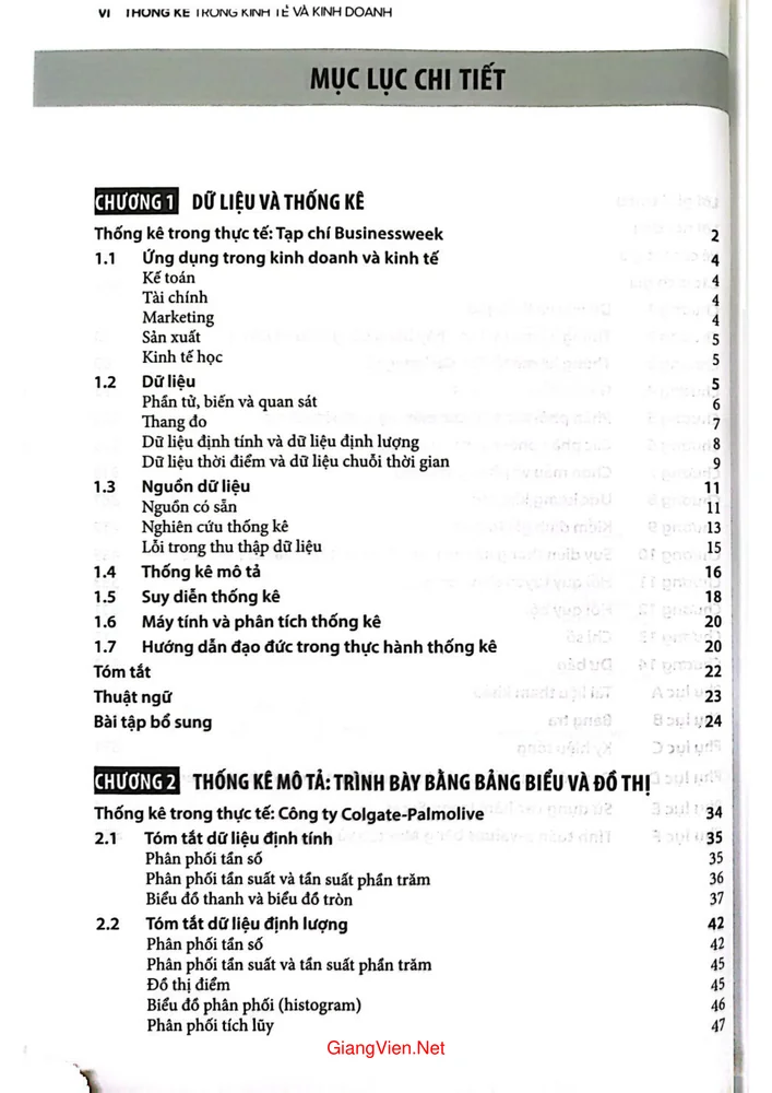 Trang 1 - Ảnh minh họa nội dung sách Thống kê trong kinh tế và kinh doanh 