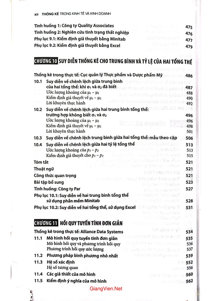 Trang 7 - Ảnh minh họa nội dung sách Thống kê trong kinh tế và kinh doanh 