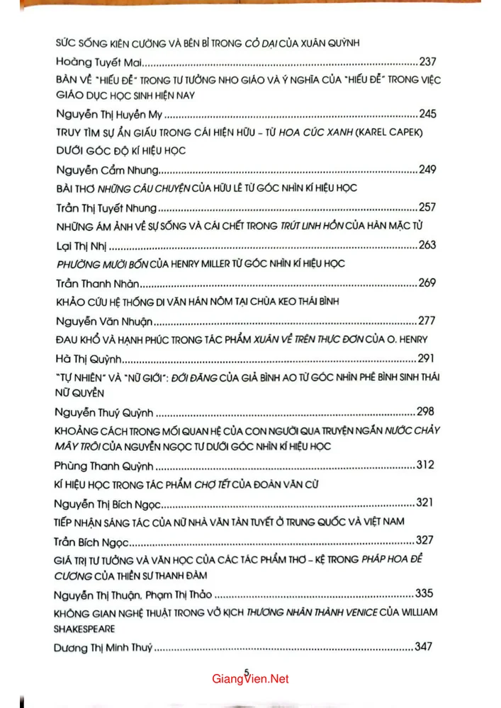 Trang 3 - Ảnh minh họa nội dung sách Tuyển tập công trình nghiên cứu ngữ văn học tập 6