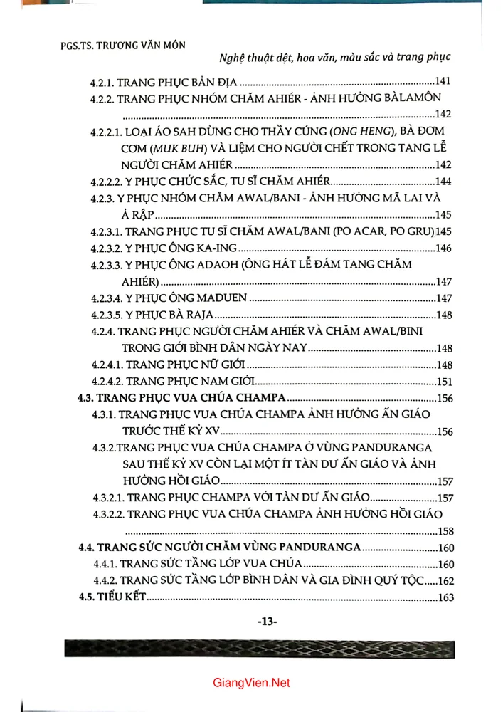 Trang 3 - Ảnh minh họa nội dung sách Nghề thủ công truyền thống Champa, nghệ thuật dệt, hoa văn, màu sắc và trang phục tập 2