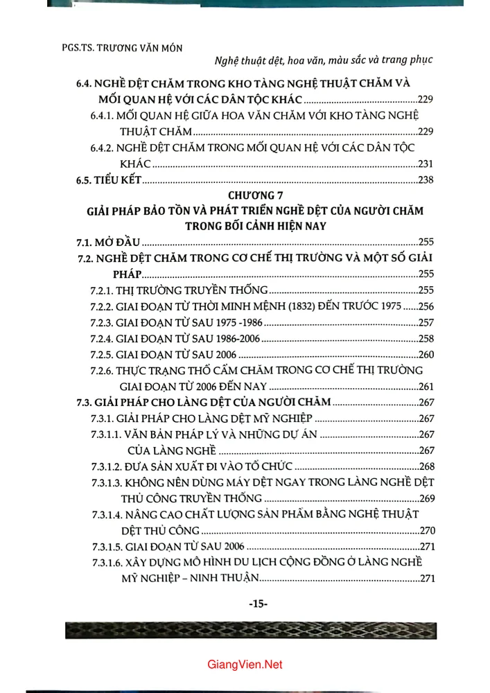 Trang 5 - Ảnh minh họa nội dung sách Nghề thủ công truyền thống Champa, nghệ thuật dệt, hoa văn, màu sắc và trang phục tập 2