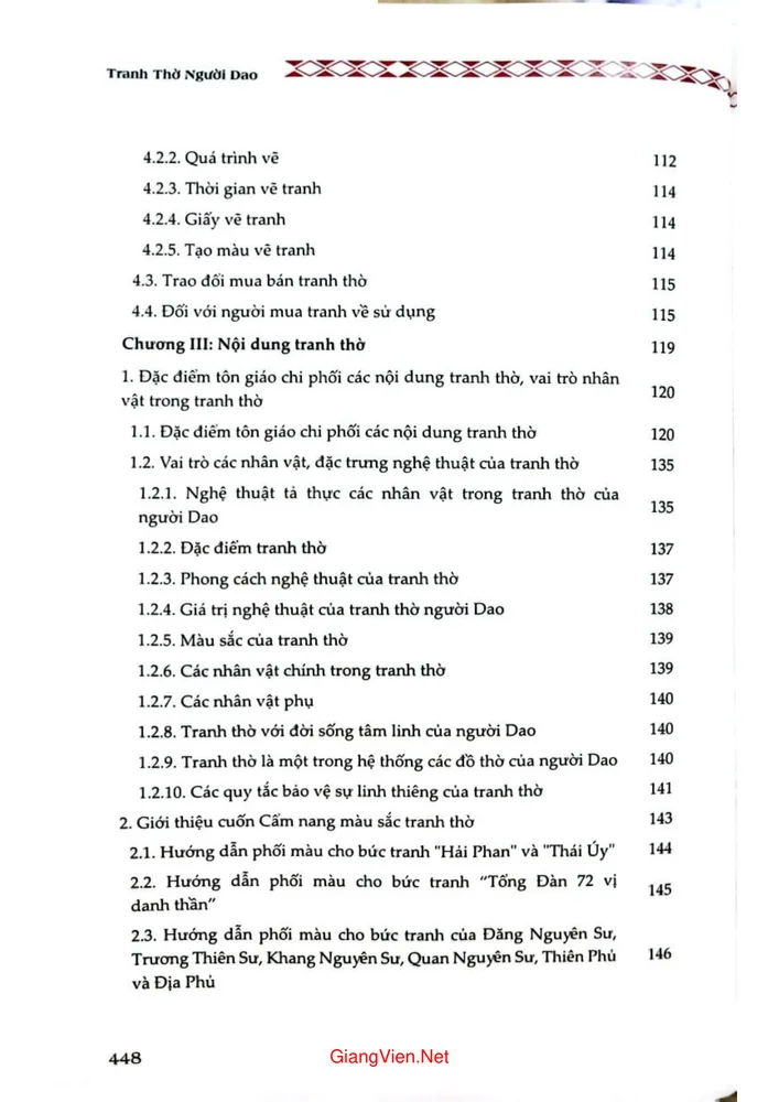Trang 2 - Ảnh minh họa nội dung sách Tranh thờ người Dao