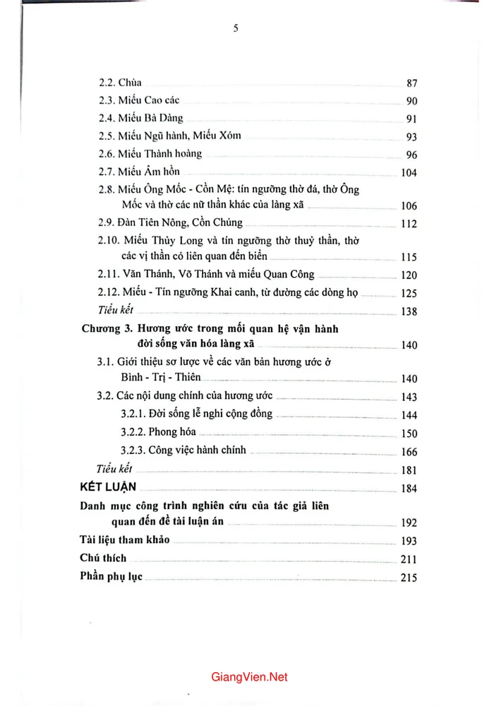 Trang 2 - Ảnh minh họa nội dung sách Thể chế văn hóa làng Việt ở Thừa Thiên Huế