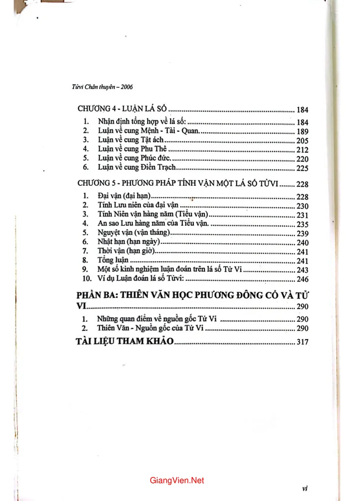 Trang 2 - Ảnh minh họa nội dung sách Tủ vi chân thuyên