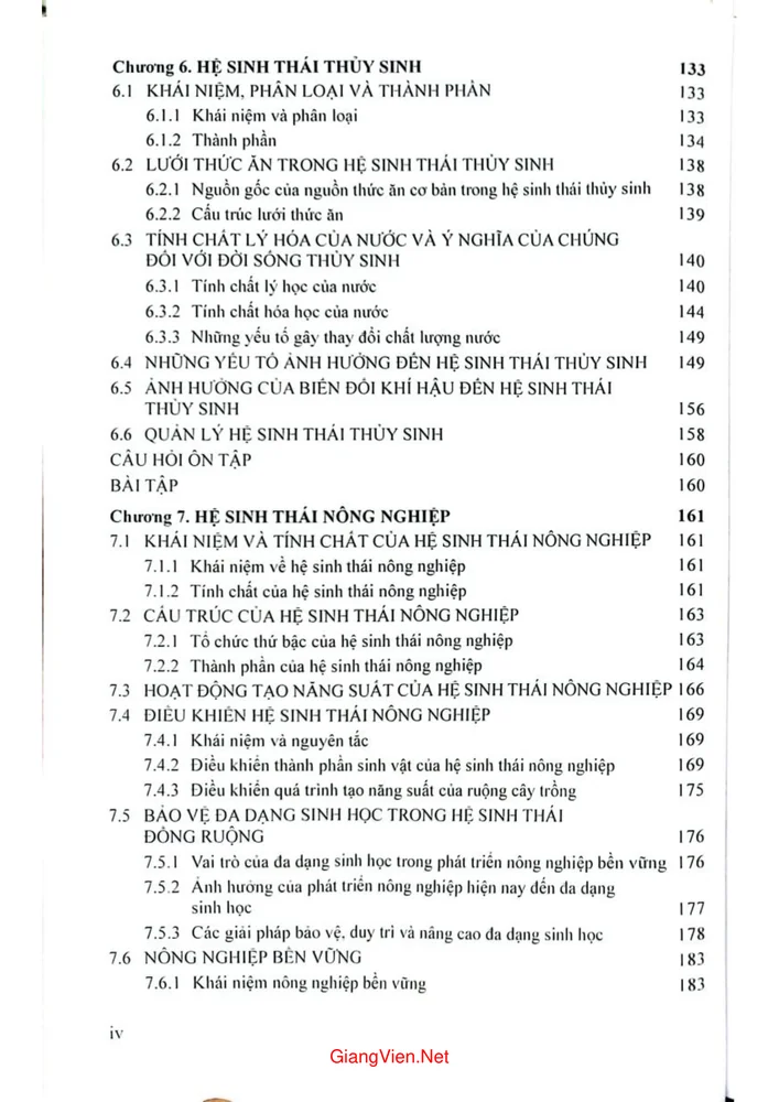 Trang 4 - Ảnh minh họa nội dung sách Giáo trình sinh thái môi trường