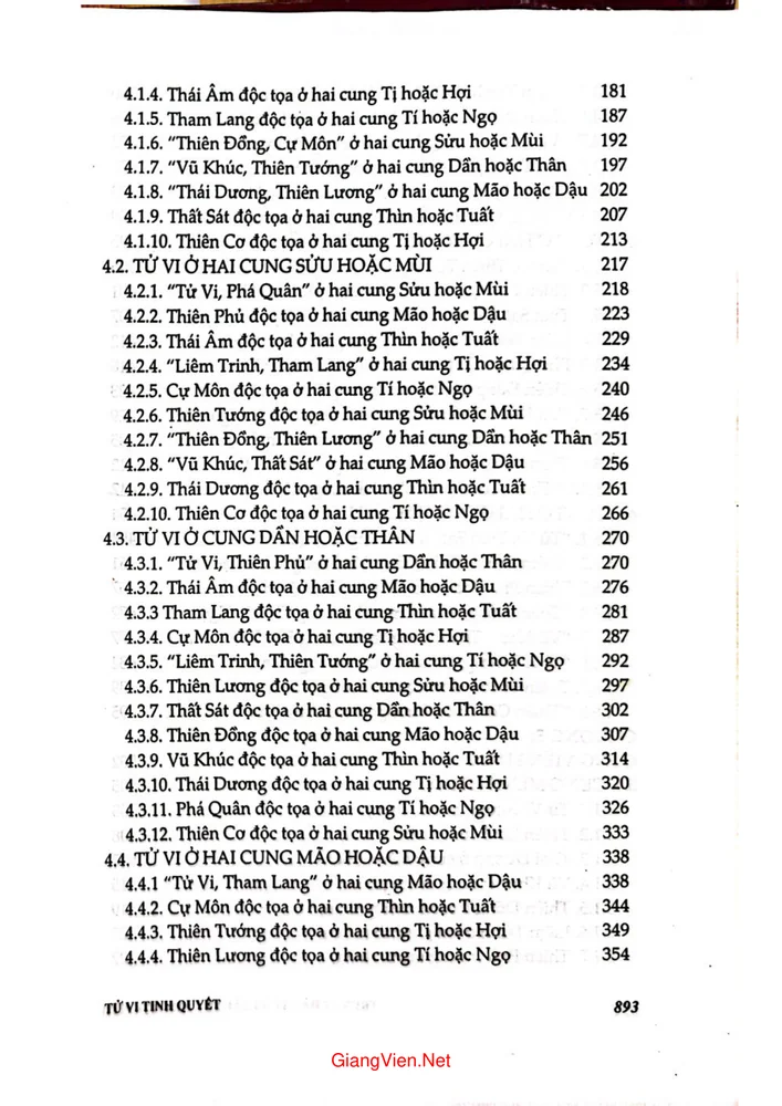 Trang 4 - Ảnh minh họa nội dung sách Trung châu tử vi đầu số tam hợp phái (tập 2)