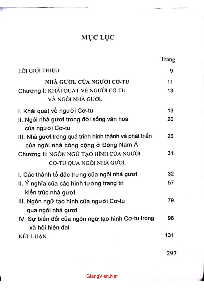 Trang 1 - Ảnh minh họa nội dung sách Nhà cổ truyền của người Cơ Tu và người Thái