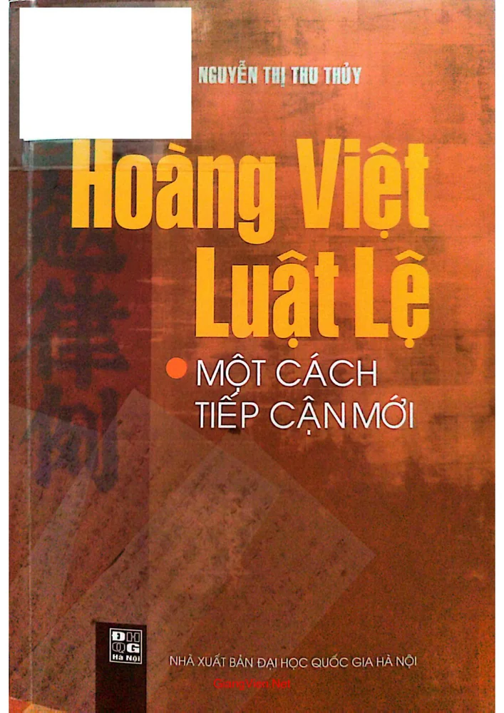 Hoàng Việt luật lệ một cách tiếp cận mới