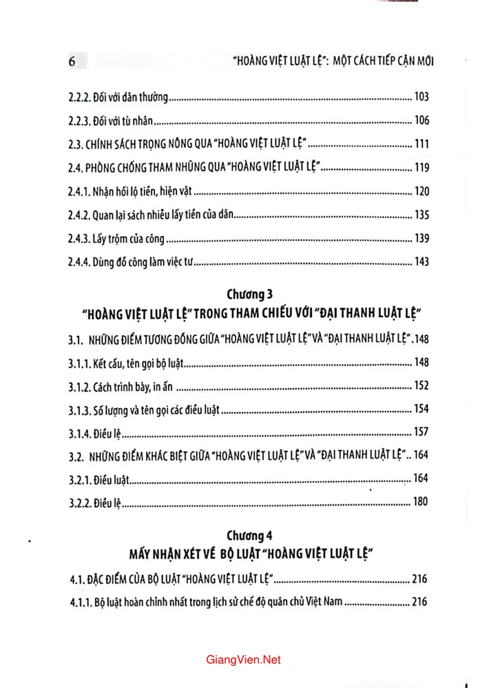 Trang 2 - Ảnh minh họa nội dung sách Hoàng Việt luật lệ một cách tiếp cận mới