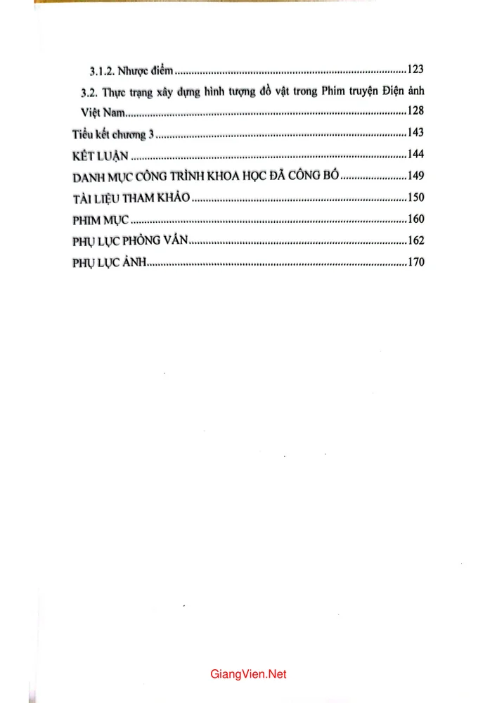 Trang 3 - Ảnh minh họa nội dung sách Hình tượng đồ vật trong phim truyện điện ảnh