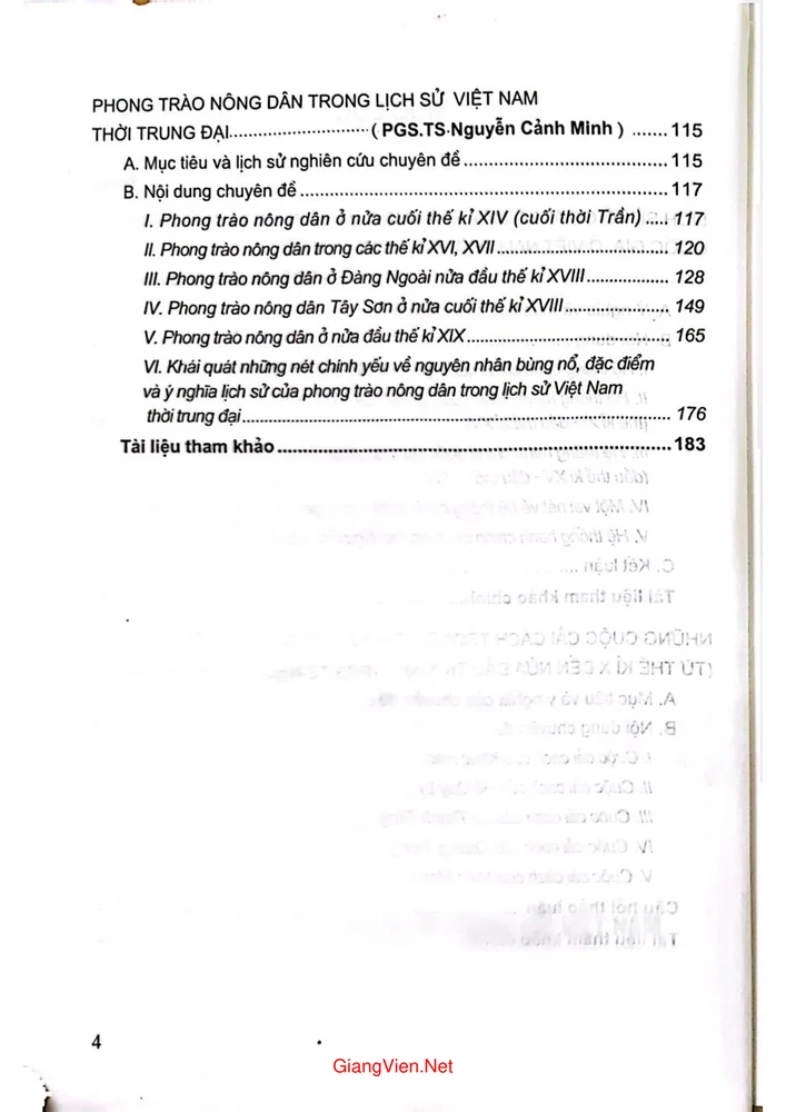 Trang 2 - Ảnh minh họa nội dung sách Một số chuyên đề lịch sử cổ trung đại Việt Nam
