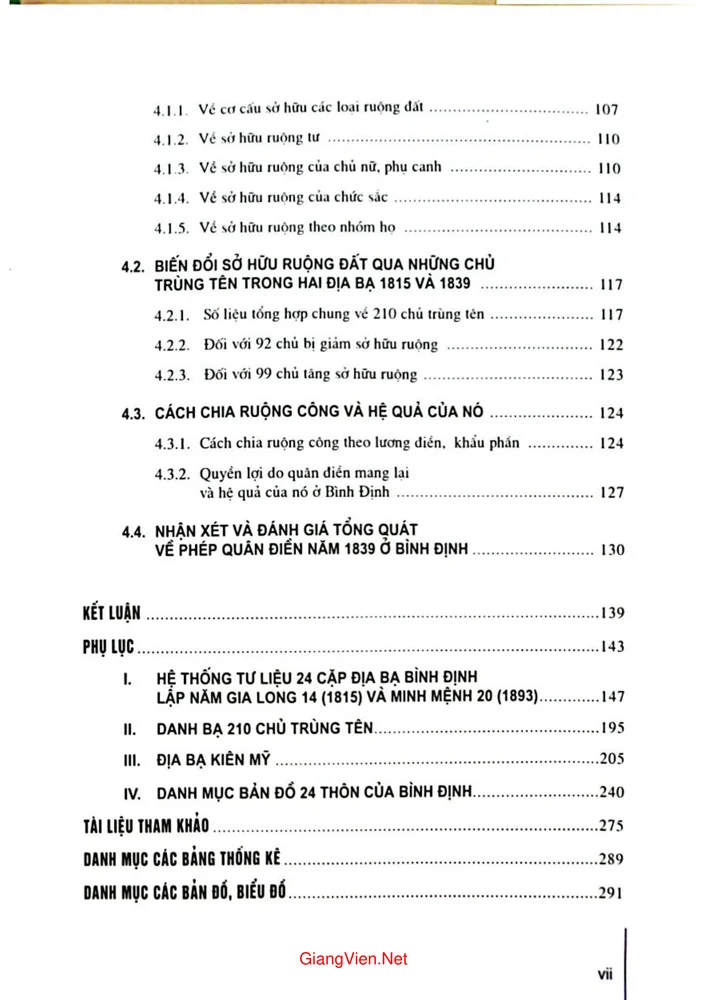 Trang 3 - Ảnh minh họa nội dung sách Chính sách quân điền năm 1839 ở Bình Định