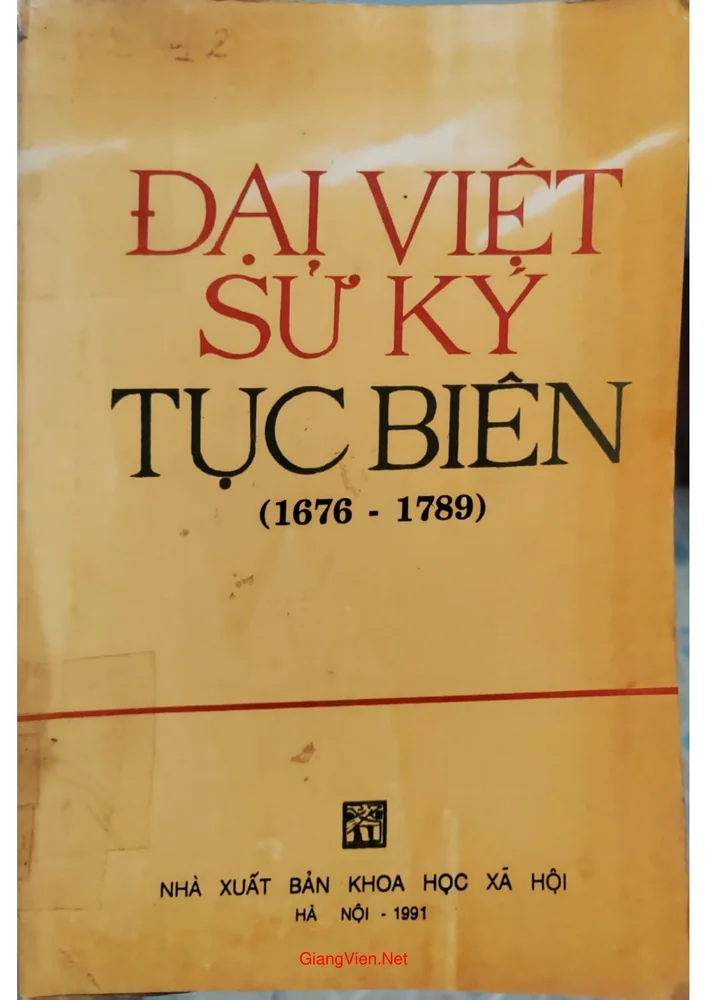 Đại Việt sử ký tục biên 1676 đến 1789