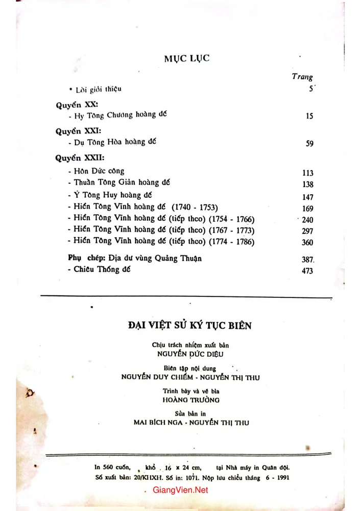 Trang 1 - Ảnh minh họa nội dung sách Đại Việt sử ký tục biên 1676 đến 1789
