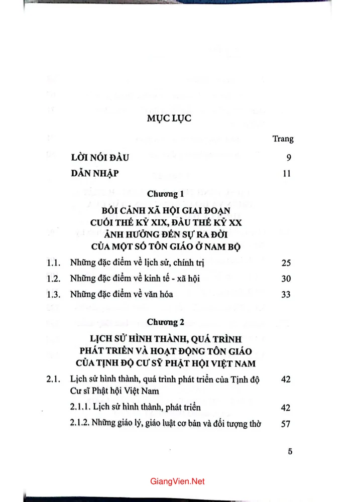 Trang 1 - Ảnh minh họa nội dung sách Lịch sử và đặc điểm của một số tôn giáo ở Nam Bộ (Tịnh độ Cư sỹ Phật hội Việt Nam; Minh Lý đạo - Tam tông miếu; Giáo hội Phật đư