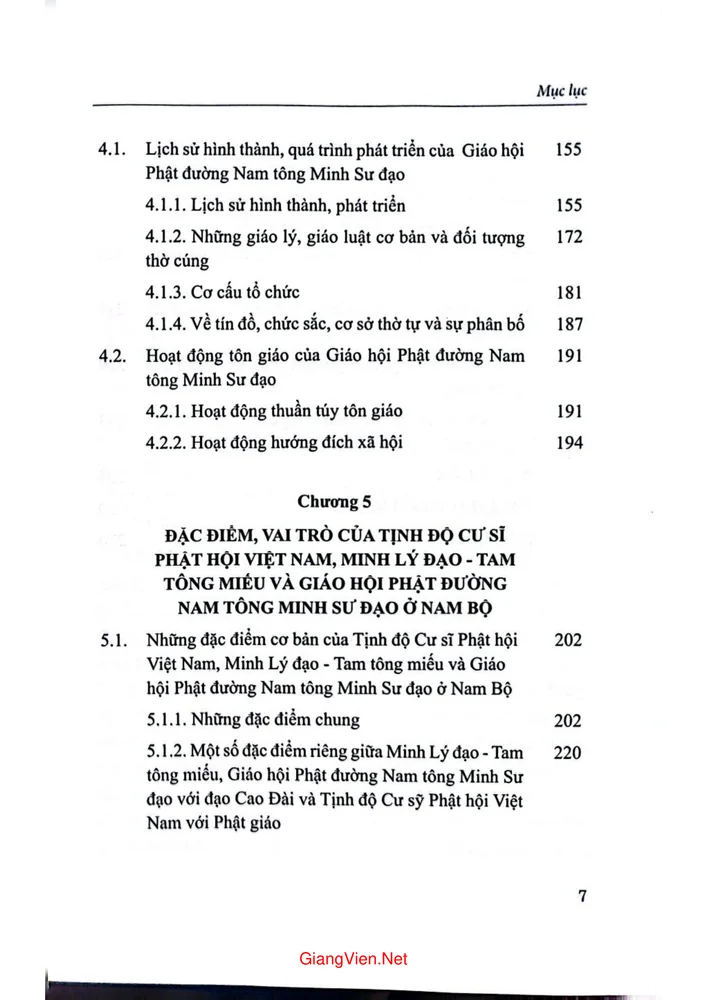 Trang 3 - Ảnh minh họa nội dung sách Lịch sử và đặc điểm của một số tôn giáo ở Nam Bộ (Tịnh độ Cư sỹ Phật hội Việt Nam; Minh Lý đạo - Tam tông miếu; Giáo hội Phật đư