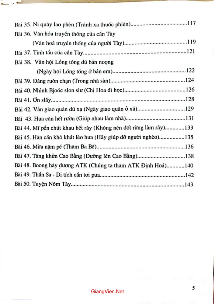 Trang 3 - Ảnh minh họa nội dung sách Học tiếng Tày