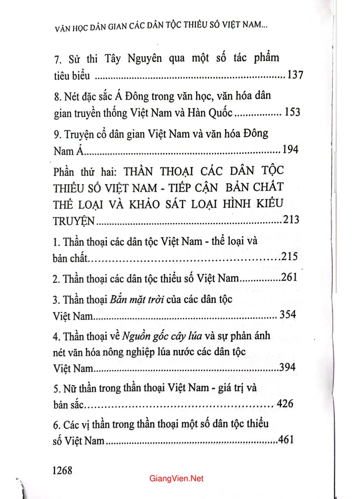Trang 2 - Ảnh minh họa nội dung sách Văn học dân gian các dân tộc thiểu số Việt Nam những hướng tiếp cận