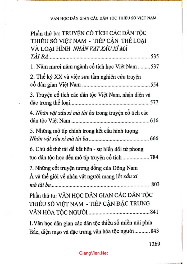 Trang 3 - Ảnh minh họa nội dung sách Văn học dân gian các dân tộc thiểu số Việt Nam những hướng tiếp cận