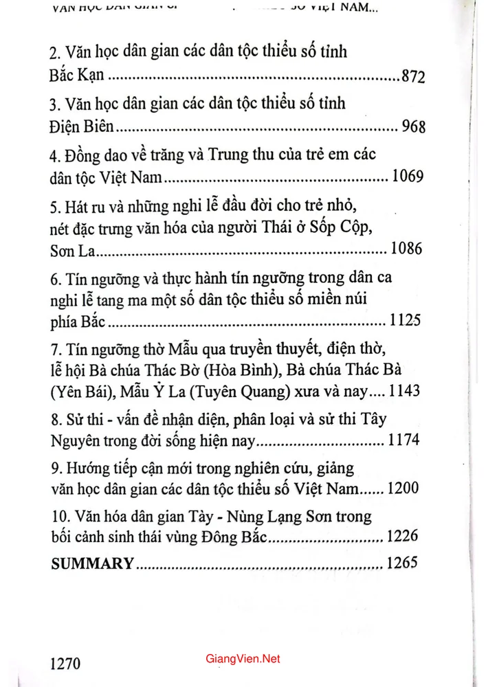 Trang 4 - Ảnh minh họa nội dung sách Văn học dân gian các dân tộc thiểu số Việt Nam những hướng tiếp cận