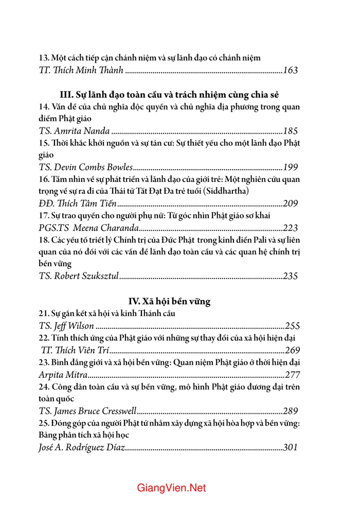 Trang 2 - Ảnh minh họa nội dung sách Cách tiếp cận của Phật Giáo về sự lãnh đạo toàn cầu và trách nhiệm cùng chia sẻ vì xã hội bền vững