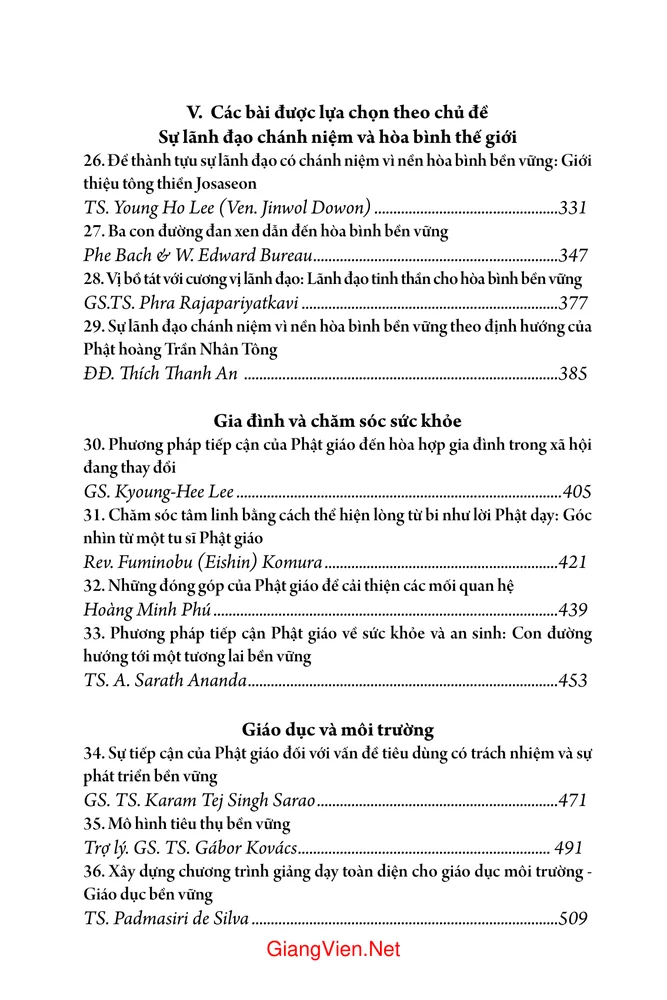 Trang 3 - Ảnh minh họa nội dung sách Cách tiếp cận của Phật Giáo về sự lãnh đạo toàn cầu và trách nhiệm cùng chia sẻ vì xã hội bền vững