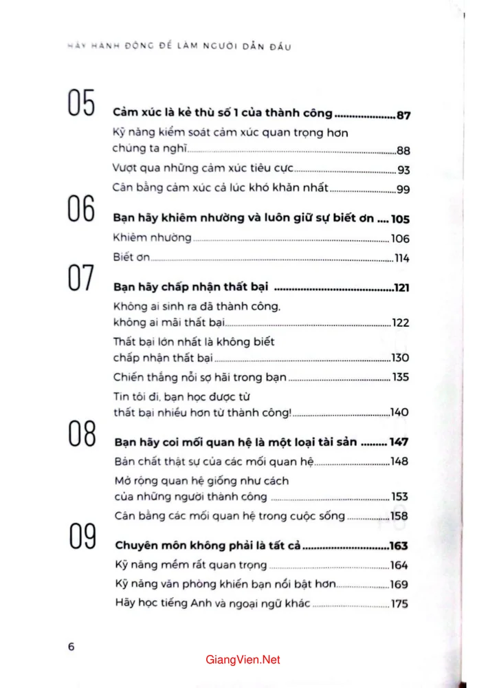 Trang 2 - Ảnh minh họa nội dung sách Hãy hành động để làm người dẫn đầu