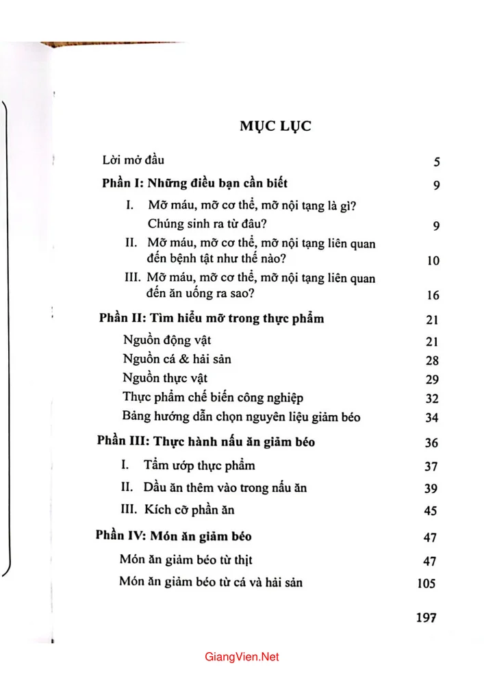 Trang 1 - Ảnh minh họa nội dung sách Ăn giảm mỡ máu