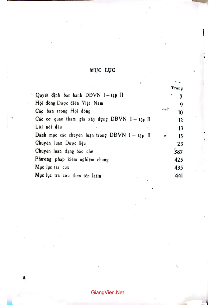 Trang 1 - Ảnh minh họa nội dung sách Dược điển Việt Nam tiêu chuẩn nhà nước, tập 2, thuốc dân tộc
