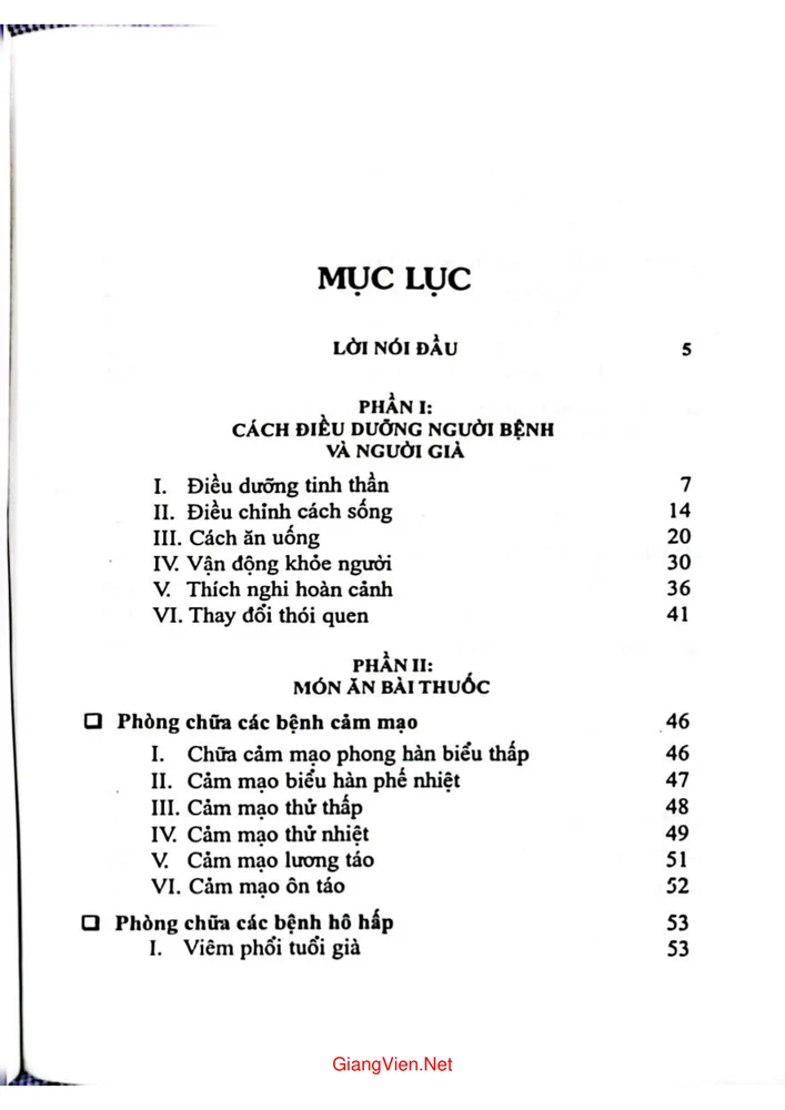 Trang 1 - Ảnh minh họa nội dung sách Món ăn bài thuốc bồi dưỡng sức khỏe
