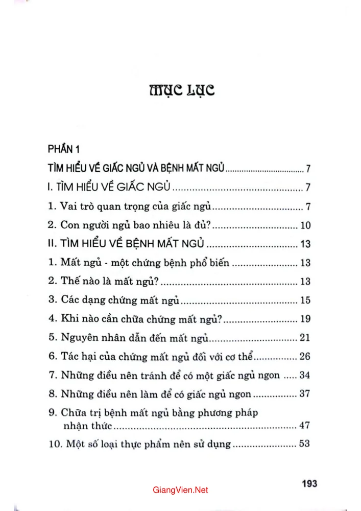 Trang 1 - Ảnh minh họa nội dung sách Món ăn bài thuốc chữa bệnh mất ngủ