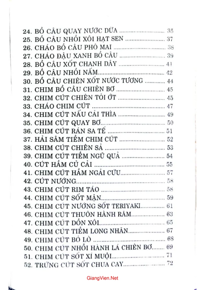 Trang 2 - Ảnh minh họa nội dung sách Món ăn bài thuốc từ các loài chim