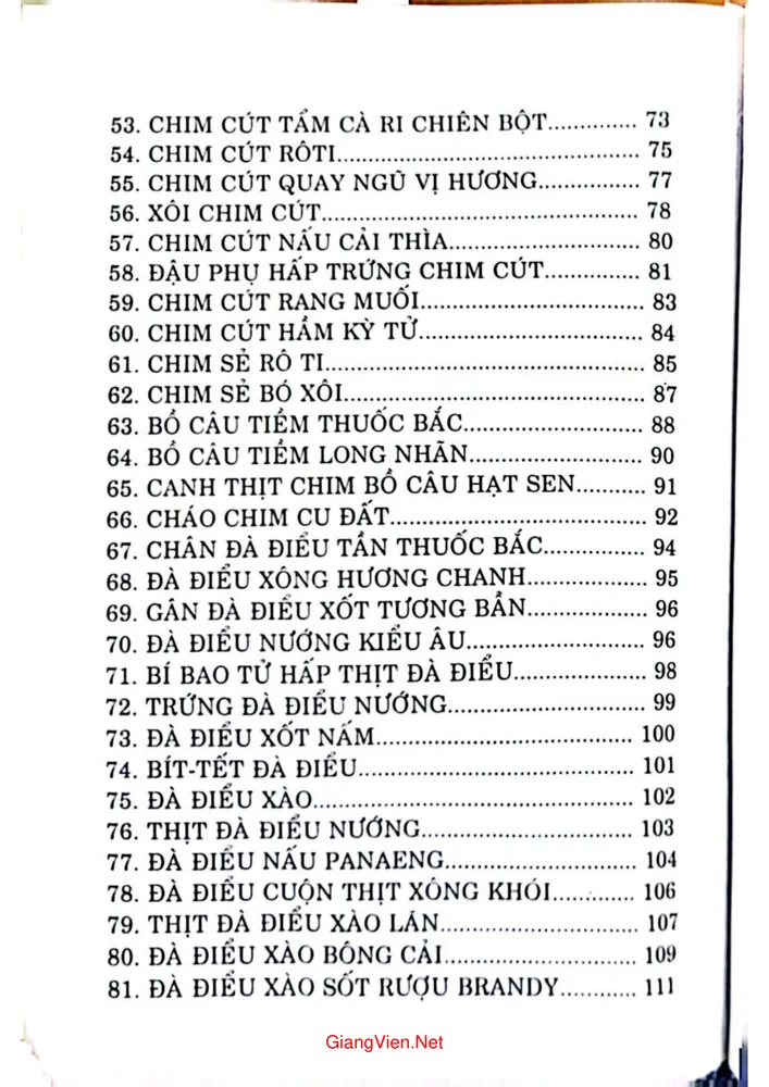 Trang 3 - Ảnh minh họa nội dung sách Món ăn bài thuốc từ các loài chim