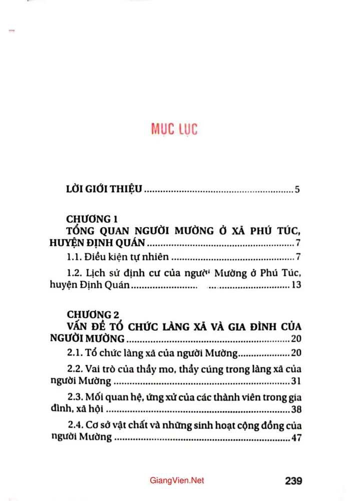 Trang 1 - Ảnh minh họa nội dung sách Di sản văn hóa của người Mường