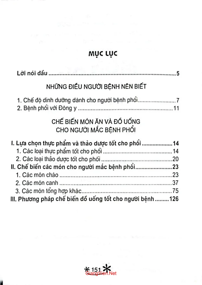 Trang 1 - Ảnh minh họa nội dung sách Món ăn bài thuốc cho người bệnh phổi
